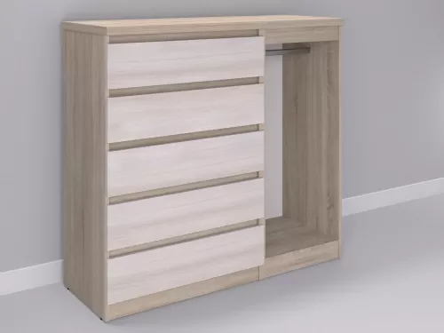 Биг МиксМод-40 — шкаф-комод, дуб сонома с фасадом шамони, 130 см