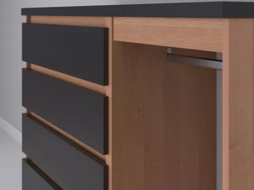 Биг МиксМод-52 — шкаф-комод, ольха с фасадом венге, 130 см-3