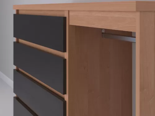 Биг МиксМод-48 — шкаф-комод, ольха с фасадом венге, 130 см-3