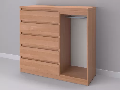 Биг МиксМод-42 — шкаф-комод, ольха, 130 см-1