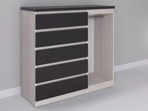 Биг МиксМод-31 — шкаф-комод, шамони с фасадом венге, 130 см