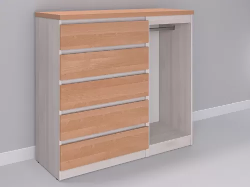Биг МиксМод-33 — шкаф-комод, шамони с фасадом ольха, 130 см