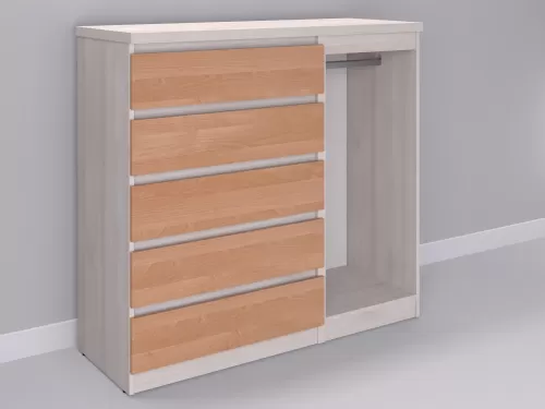 Биг МиксМод-32 — шкаф-комод, шамони с фасадом ольха, 130 см