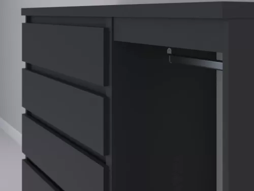Биг МиксМод-93 — шкаф-комод, графит, 130 см-3