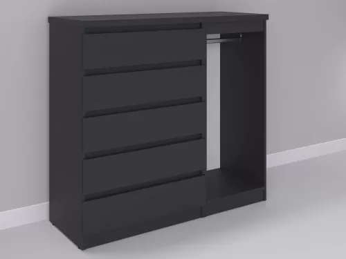 Биг МиксМод-93 — шкаф-комод, графит, 130 см