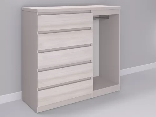 Биг МиксМод-106 — шкаф-комод, кашемир с фасадом шамони, 130 см