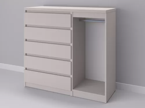 Биг МиксМод-110 — шкаф-комод, кашемир, 130 см-1
