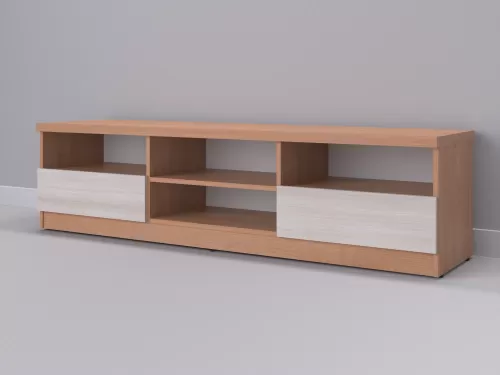 Флеко-50 — тумба под ТВ, ольха с фасадом шамони, 180 см-1