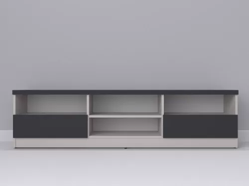 Флеко-109 — тумба под ТВ, кашемир с фасадом графит, 180 см-2