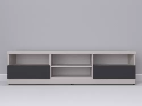 Флеко-108 — тумба под ТВ, кашемир с фасадом графит, 180 см-2