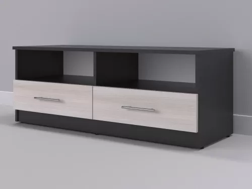 Ренто-12 — тумба под ТВ, венге с фасадом шамони, 120 см-1
