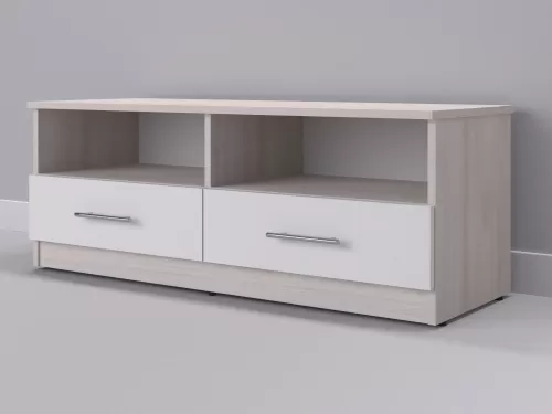 Ренто-14 — тумба под ТВ, шамони с фасадом белый, 120 см-1