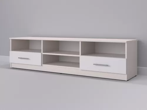 Тарко-25 — тумба под ТВ, дуб молочный с фасадом белый, 180 см-1