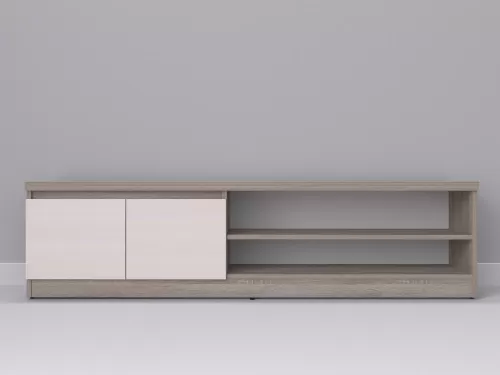 Теко-113 — тумба под ТВ, дуб сонома темный с фасадом дуб молочный, 180 см-2