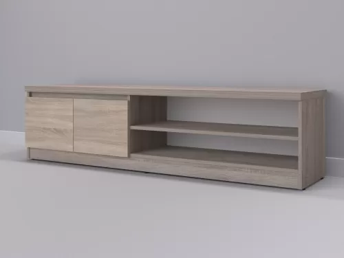 Теко-117 — тумба под ТВ, дуб сонома темный с фасадом дуб сонома, 180 см-1