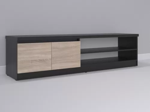 Теко-17 — тумба под ТВ, венге с фасадом дуб сонома, 180 см