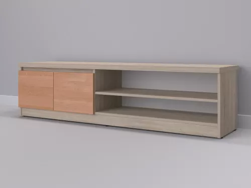 Теко-35 — тумба под ТВ, дуб сонома с фасадом ольха, 180 см-1