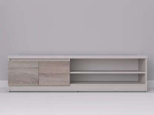 Теко-111 — тумба под ТВ, кашемир с фасадом дуб сонома темный, 180 см-2