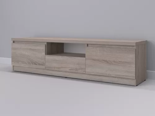Тевис-129 — тумба под ТВ, дуб сонома темный, 180 см-1