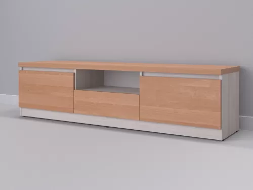 Тевис-33 — тумба под ТВ, шамони с фасадом ольха, 180 см-1