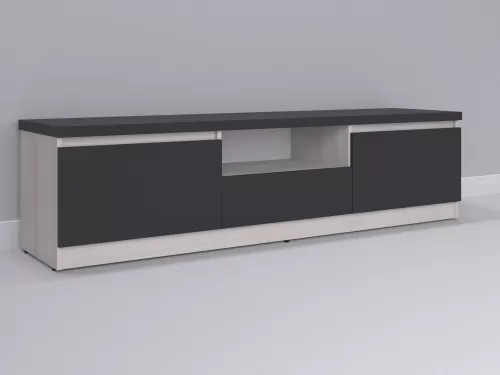 Тевис-78 — тумба под ТВ, шамони с фасадом графит, 180 см