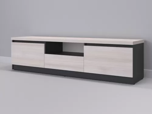 Тевис-92 — тумба под ТВ, графит с фасадом шамони, 180 см-1