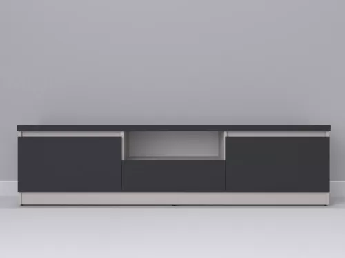 Тевис-109 — тумба под ТВ, кашемир с фасадом графит, 180 см-2