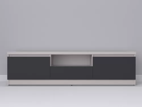 Тевис-108 — тумба под ТВ, кашемир с фасадом графит, 180 см-2