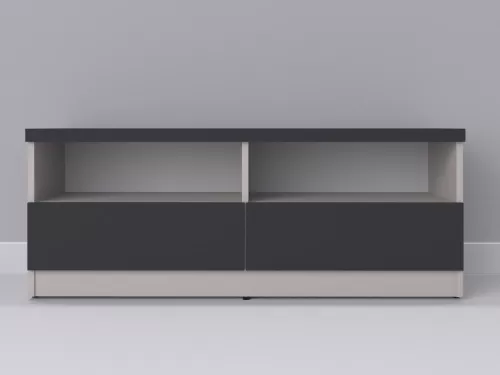 Венто-109 — тумба под ТВ, кашемир с фасадом графит, 120 см-2